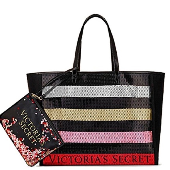 NWT Bundle VICTORIA’S SECRET Tote Wristlet & Cosmetic Trio Bags Set - Picture 2 of 13